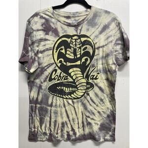Cobra Kai Tie Dye T-Shirt Size Large New With Tags Cream Purple